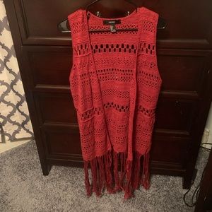 Barely worn fringe sweater vest